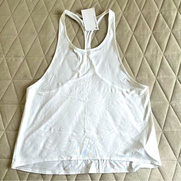 NEW Fabletics Peggy Tank *Retired Style* Racerback Relaxed Fit Tank, White Large - Picture 6 of 14